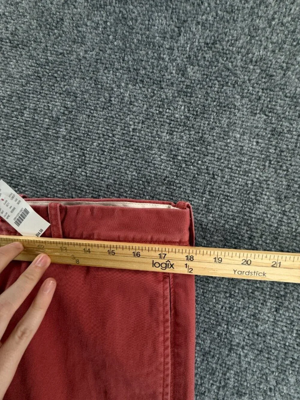 NWT J. Crew Factory Chino Pants 36x30 Red Classic Fit Slim Leg All Cotton Men